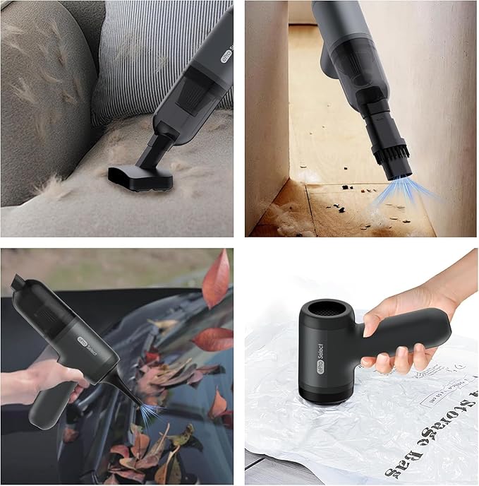 Apical Life Handheld Cordless Vacuum (12000Pa) + Robot Vacuum and Mop Combo (10KPa, Multi-Floor Mapping) - 2-in-1 Cleaning Kit for Home, Car, Stairs & Pet Hair