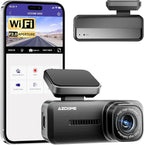 AZDOME M200 Mini Dash Cam WiFi Dashcam - Single Channel Dash Cam for Broad Road Coverage - Built-in WiFi - Full HD Resolution - Parking Monitor - App Connectivity - Collision Detection - Night Vision