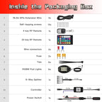 6 Pods Alloy RGBW Rock Lights，LED Upgraded RGB Underglow Lights for ATV UTV Golf Cart Truck RZR SXS Offroad Jeeps, Waterproof Metal Multicolor Neon Underglow Kit with APP/RF Remote Music Mode,12V