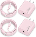 iPhone 17e/17/16e/16 Charger Fast Charging, 2Pack 20W USB C Wall Charger Block Cube with 6FT USB C Cable Cord for iPhone 17e/17/17 Pro Max/Air/16e/16/15 Pro Max/Plus, iPad Pro 13/12.9/11 inch, AirPods
