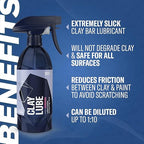 Gyeon ClayLube Ultra Slick Clay Lubricant for Ceramic Coating Prep – Slip Booster for Clay Mitt Bar Discs Enhances Paint Correction Gloss Hydrophobic Protection Surface Refinement