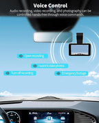 AZDOME 4K Dash Cam Front and Rear 1080P, Free 64GB Card Included, 5.8GHz WiFi Dual Dash Camera for Cars, 3" IPS Screen Dashcam, Car Camera with G-Sensor, 170°Wide Angle,24H Parking Mode Voice Control