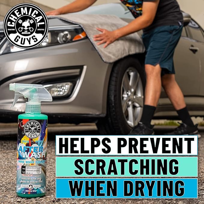 Chemical Guys CWS_110A Car Wash, Dry & Shine Bundle - Honeydew Snow Foam Foaming Car Wash Soap, 128 oz (1 Gallon) + After Wash Gloss Boosting Drying Aid (16 oz) (2 Items) Works on Cars, Trucks, SUVs
