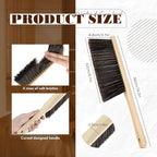 Tioncy 24 Pieces Wooden Dust Brush Bulk Hand Broom Bench Soft Bristle Cleaning Outdoor Furniture Brushes with Long Wood Handle for Cleaning Car Bed Sofa Fireplace Couch Clothes