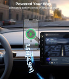 Tesla Phone Mount Charger for iPhone MagSafe 【Hidden Foldable Design】 15W Wireless Charging, Universal Car Magnetic Dashboard Phone Holder, Tesla Model 3/Y/Cybertruck Accessories