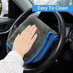 BMLEI Car Wash Brush with Long Handle, Microfiber Towels Car Wash Kit Cleaning Supplies, Car Wash Mop Mitt with 2 Replacement Head , Extension Pole Car Brush Cleaning Kit for Cars Trucks