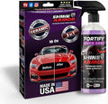 Car Wax Spray and Ceramic Coating for Cars - 3 in 1 Waterless Car Wash and Detailing - Quick Effect Coating Agent for Car - High Gloss Top Coat, Shiny Car Stuff by Shine Armor - Protective Wax 16FlOz