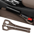 Car Seat Gap Filler 2-Pack, Universal Car Seat Gap Filler Organizer, Seat Gap Plug – Fills Gap Between Seat & Console (Brown)