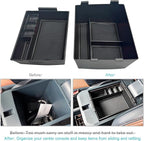 CDEFG for 2022 2023 2024 2025 2026 Ford Maverick Center Console Organizer Tray for 2022-2026 Maverick Armrest Trays Storage Box Coin Holder Maverick Truck Accessories, 2-Pack (Black Trim)