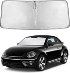 EcoNour Windshield Sunshade Compatible for Volkswagen VW Beetle 2012-2017 2018 2019, Sun Visor for Front Windshield & Window Sun Shade Cover, UV Heat Blocker & Protector, Car Accessories