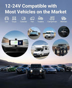 Wireless CarPlay and Android Auto 10.26-inch Touchscreen, 4K Dash Camera and 1080p Backup Camera, Universal Portable car Display, Equipped with 64G Memory Card