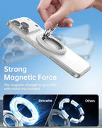 SYNCWIRE for MagSafe Ring Phone Holder, 360° Rotation Magnetic Cell Phone Grip Dual-Sided Magnets Phone Ring Kickstand Compatible with iPhone 17 16 15 14 13 12 Pro Max MagSafe, Android, Samsung etc.