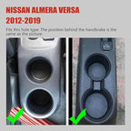Car Armrest Box for Nissan Almera Versa 2012-2019 Auto Accessories Center Console Leather Arm Rest Double-Layer Storage Space with Cup Holder (Red Thread)