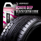 Legendary Gloss Dressing 64oz (Half Gallon) - Tire Shine Spray & Plastic Restorer – Water Based & Non-Greasy Interior/Exterior Detailing Spray - Trim, Rubber, Vinyl & Plastic Restorer for Cars