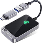 Jemluse Wireless CarPlay Adapter for Apple iPhone - Multi-User Seamless Connection for Convert Wired to Wireless Car Play Adapter - No Latency from iOS 10+ to Screen w/USB C (Silver)
