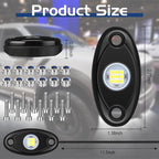 Macarrie 12 Pods Rock LED Lights for Car SUV Underglow Lights Waterproof Neon Trail Rig Lamp Lighting for Truck Motorcycle Boat ATV UTV and More(White)