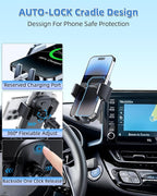 PZK Car Phone Mount for Toyota C-HR CHR 2019 2020 2021 2022 LE/XLE/Limited/Nightshade Accessories 8-inch Screen 360° Rotation Smart Phone Cradles Auto Lock Phone Holder Hands Free Not Affect Vent