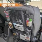 Car Backseat Organizer with 10'' Tablet Holder, Oxford Fabric Auto Seat Back Protector Kick Mats for Kids, Car Back Seat Storage Pockets Organizer, Essentials Travel Accessories for Road Trip (2PCS)