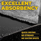 Super Soft Microfiber Towels for Cars - Edgeless - 6pk (12”x12”) - Premium Scratch-Free Towel - Great for Drying, Detailing, Polishing, Buffing - Ultra Absorbent Microfiber Cleaning Cloths for Car