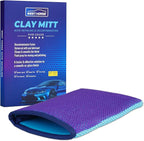 Auto Detailing Clay Bar Mitt, Detailing Clay Mitt for Paint, Glass, Wheels, Car’s Paint Claying, Paint Prep for Wax, Polish and Sealant (8.7in. x 5.7in, Purple)