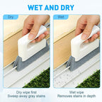 Magic Window Track Cleaner, 2026 Upgraded Handheld Cleaning Brush Set, Creative Cleaner Brushes Tools for Window lides Gaps, Sliding Door Track, Tile Lines Shutter Car Vents (3pcs Grey)
