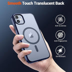 SUPFINE Magnetic for iPhone 12 Case/iPhone 12 Pro Case (Compatible with MagSafe)(Military Grade Drop Protection) Slim Translucent Matte Shockproof with Anti-Fingerprint Phone Case,Navy Blue