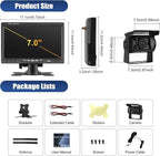 CAMECHO 7 Inch Wireless Backup Camera for Truck, HD 1080P Rear View Camera Monitor, Night Vision 18-LED Reverse Camera, BSD, Back Up Camera System for Car, Pickup, Trailer, RV, Camper, SUVs