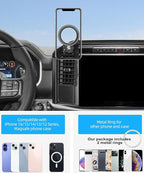 Magnetism Car Phone Holder for 2021-2024 Ford F-150 Accessories Compatible with MagSafe Hands-Free 360 Degree Rotation Adjustable Cell Phone Mount Does Not Affect Air Vent