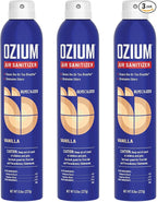 Ozium A807035-3 8 Oz. Air Sanitizer & Odor Eliminator for Homes, Cars, Offices and More, Vanilla Scent - 3 Pack
