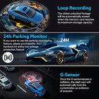 Dash Camera Front and Inside,Dashcams for Cars with IR Night Vision Loop Recording G-Sensor 24Hr Parking (1080 P Front and Inside)