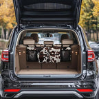 Car Trunk Organizer Brown Cow Spots Hanging Cargo Storage Bag Sturdy Trunk Storage Bag for SUV,Truck,Van