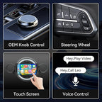 Android 14 Car Radio Compatible with BMW Mini Cooper 2007-2014,4G+64G,9" Touch Screen Car Stereo with Wireless Carplay&Android Auto,FM/GPS/SWC/Mirror Link/Backup Camer