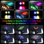 AKEPO 20W Twinkle Dual-Head Dual Color Fiber Optic Lights, Fiber Optic Star Ceiling Light Kit Sound Activated APP Remote Control for Car Starlights Headliner/Home 830pcs 13.1ft/4m Fiber Strands
