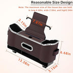 2025 New Back Seat Car Organizer, Multifunctional Seat Back Storage Box, Universal Car Tissue Holder, Five-in-one Multifunctional Storage Box (Brown)