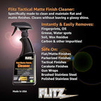 Flitz Flat Matte Finish Cleaner - 16oz Bottle of USA-Made Vinyl Wrap Spray to Easily Remove Grease, Wax, Dust, & More - Quick Drying Matte Paint Cleaner - Ideal for Cars, Motorcycles (1 Pack)