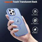 SUPFINE Magnetic for iPhone 16 Pro Max Case (Compatible with MagSafe) (Military Grade Drop Protection) Slim Translucent Matte Shockproof Phone Cover,Blue Purple