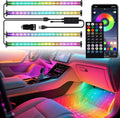 Dreamcolor RGB+IC 72 LED Interior Car Strip Lights with Smart APP Remote Control, Music Sync Under Dash Footwell Neon Internal Lighting Kit Multicolor,12V LED Strip Lights for Cars, Trucks, SUVs