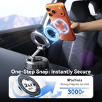 Rorhxia Car Phone Holder for Magsafe, [Enjoy Convenience, Flexibility, Stability], Foldable Vacuum Magnetic Phone Mount for Dashboard Windshield for Your Car Fit iPhone 17/16/15/14/13/12 Pro Max