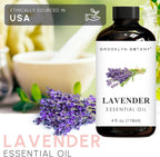 Brooklyn Botany Lavender Essential Oil - Huge 4 Fl Oz - 100% Pure and Natural - Premium Grade with Dropper - for Aromatherapy and Diffuser