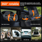 4K 360° Dash Cam for Cars, 4 Channel Front Rear Inside with 128GB Card, Super Night Vision, Fastest 5.8GHz WiFi GPS, Voice Control, 24/7 Parking Mode, Loop Recording Ideal for Uber & Lyft