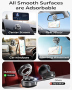 Magnetic Phone Holder for Car 2026 Heavy Duty Model [All Metal] 360° Adjustable Vacuum Suction Car Magsafe Phone Mount Cell Phone Holders for Your Car for iPhone 17 16 Pro Max 15 14 13 12 Plus