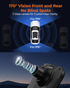 ACUMEN 4K Rear View Mirror Camera,Smart 12" Touch Screen Mirror Dash Cam Front and Rear,Backup Camera for Cars & Trucks with Blind Spot Detection (M4 2CH)