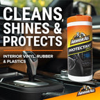 Car Wipes Multi-Pack by Armor All, Cleans Vehicle Interior and Exterior, Includes Armor All Protectant Wipes, Glass Wipes, and Cleaning Wipes, 3-Pack, 30 Car Wipes Each