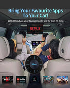 OTTOCAST P3 OttoAiBox - 2024 Android 12 CarPlay AI Box, Wireless CarPlay & Android Auto Adapter, 8GB+128GB, HDMI Output, GPS, Video Viewing YouTube, Netflix, Tiktok, etc