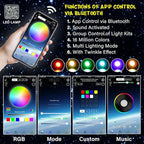 Starlight Headliner Kit 1000Pcs 0.03in*6.5ft*2m 16W RGBW Music/Voice APP/Remote Control Activated Star Lights for Car Fiber Optic Star Light for Car Roof Theater Game Bed Room Ceiling