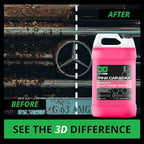 3D Pink Car Soap (1 Gallon) + Hydro-FIL XL Drying Towel (Grey) – pH Neutral High Suds Car Wash & Ultra Absorbent 20” x 31.5” Drying Cloth