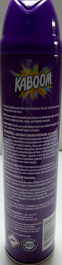 Wizard kaboom | Odor Neutralizer & Air Freshener with freshplex "odor eliminating" technology - 10 Oz. Spring linen (Pack of 4) (Packaging May Vary)