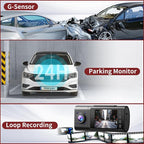3 Channel Dash Cam Front and Rear Inside,Dash Cam pro 2025,Interior Car Camera,2.5K Single Front,Dash Camera for Cars with IR Night Vision,24Hr Parking Monitor 1S Recording,Free 64G Card