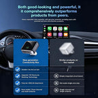 CarPlay Adapter for Apple CarPlay & Android Auto & AirPlay, 2026 Upgrade Plug & Play USB Adapter with Type-C Extension Car Play Adapter for Cars with Factory Wired Apple CarPlay, Dual-Band