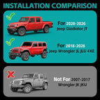 Rear Door Pocket Cup Holder Organizer Compatible with 2018-2026 Jeep Wangler JL JLU 4xe Rubicon Sahara & Gladiator JT Accessories, Metal Door Side Insert Storage Box Expansion Accessories